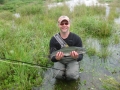 Joel with a pink salmon